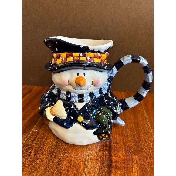 Vintage Heartfelt Kitchen Creations Snowman Pitcher by Young’s 2001 - Picture 1 of 9
